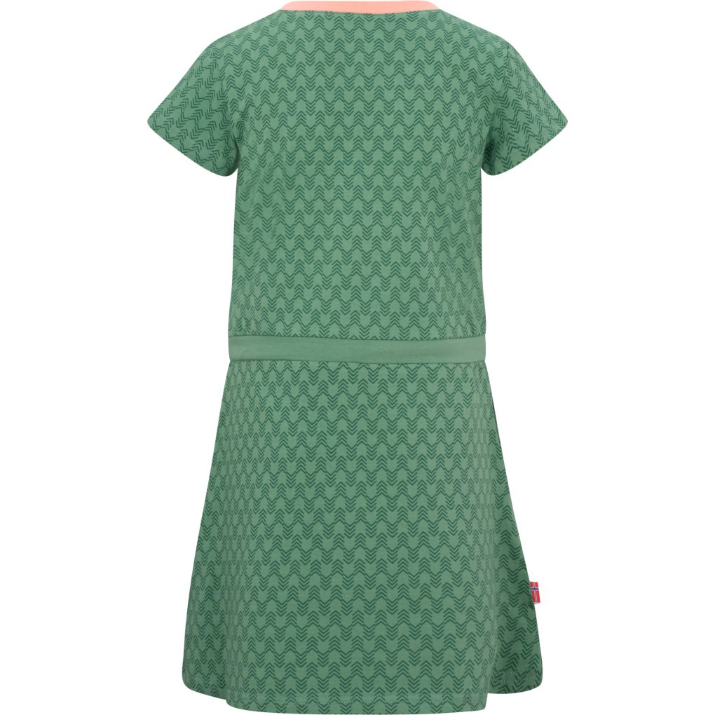 Trollkids Noresund Dress Girls - leaf green/dahlia