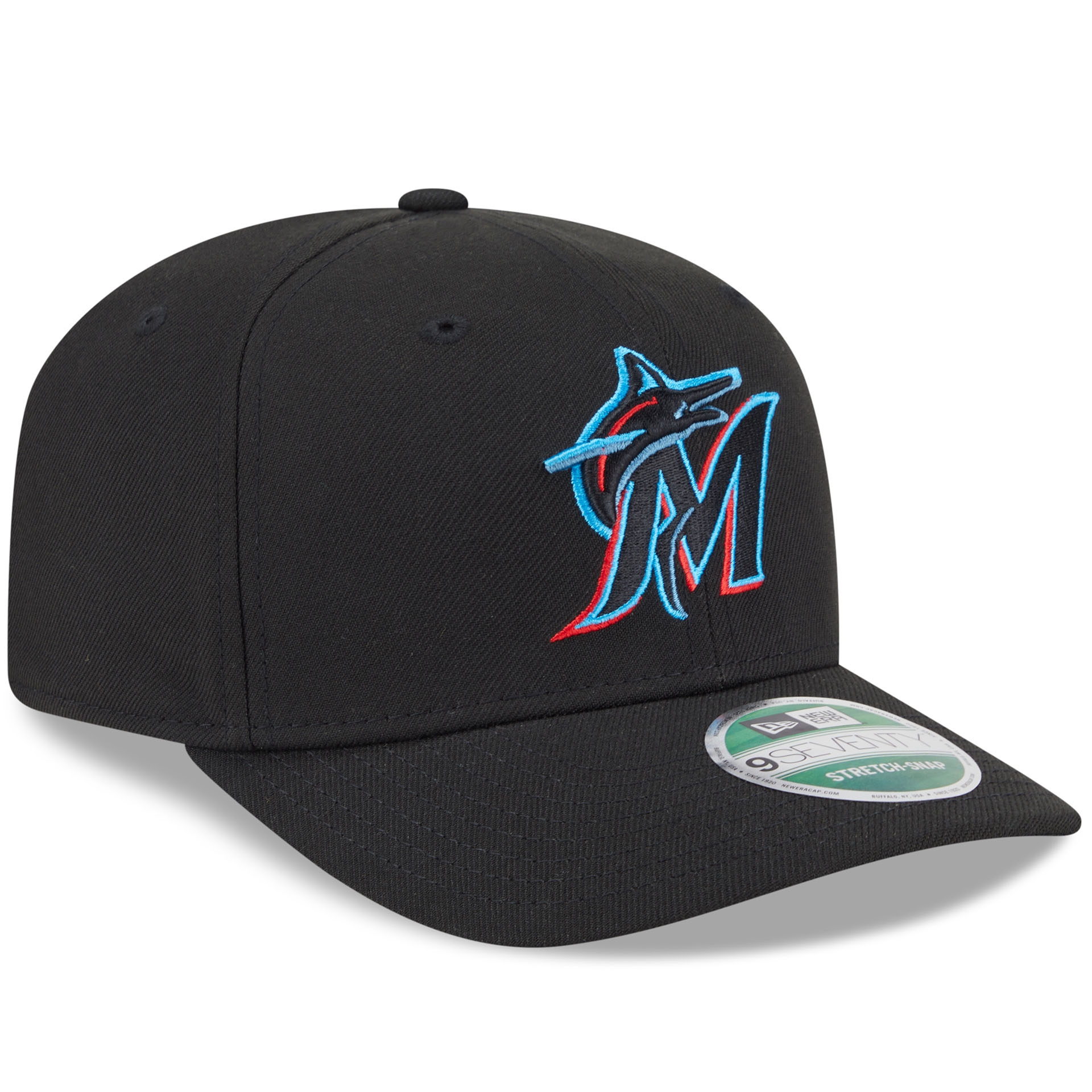 Miami Marlins MLB Player Replica 9SEVENTY Stretch-Snap Cap Game