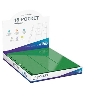 UG Supreme 18-Pocket Side-Loading Pages Green - 50 Pcs