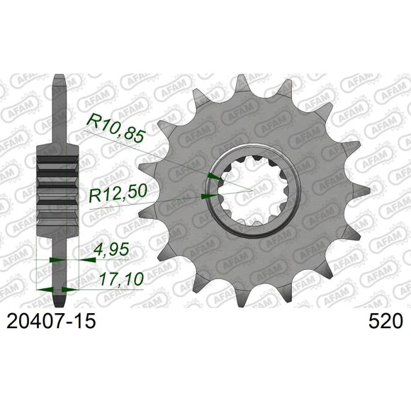AFAM 520 Chain Kit Steel TypeRef: AA0158 / KIT101121