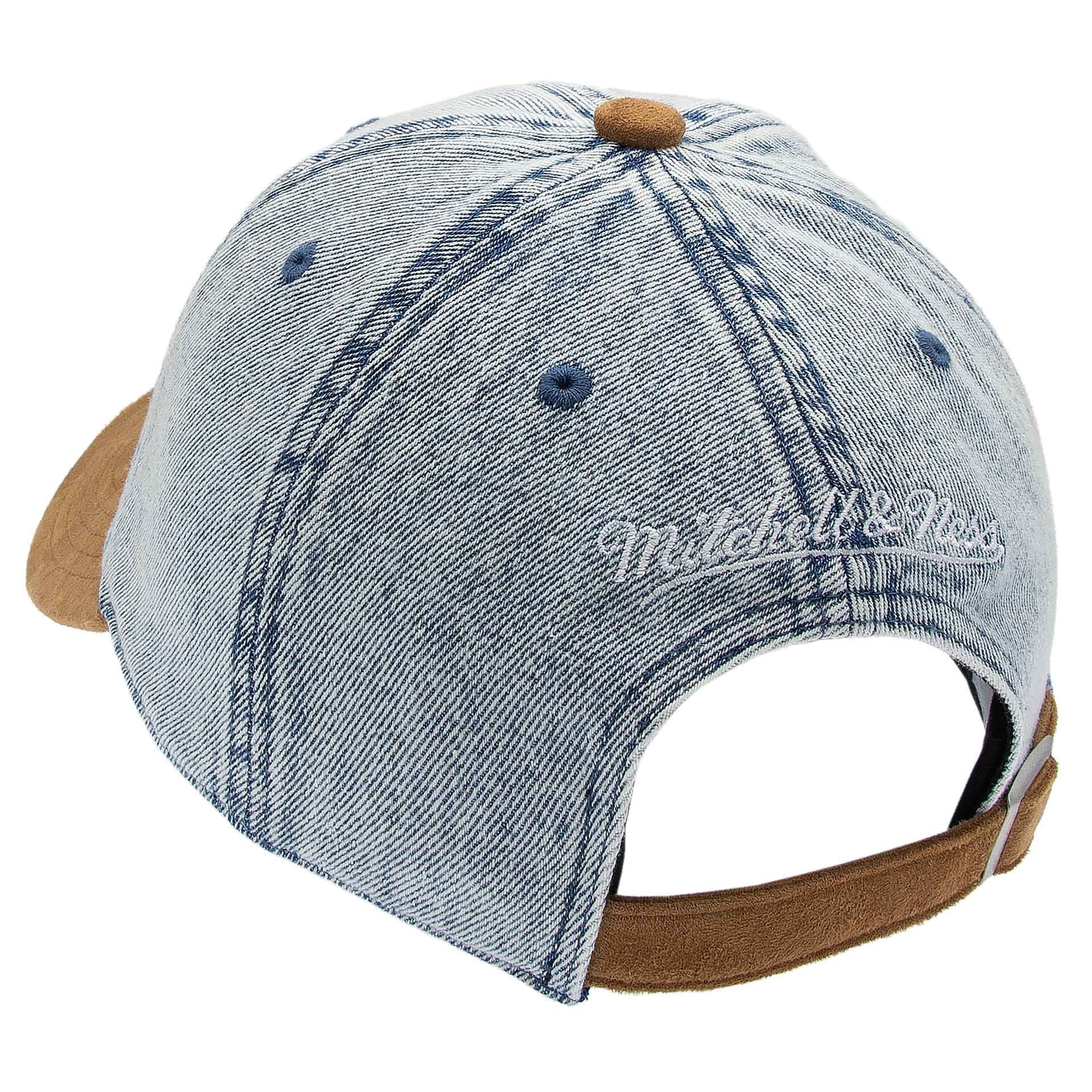 Chicago Bulls Denim Suede 1904 Strapback NBA Cap Blue/Brown