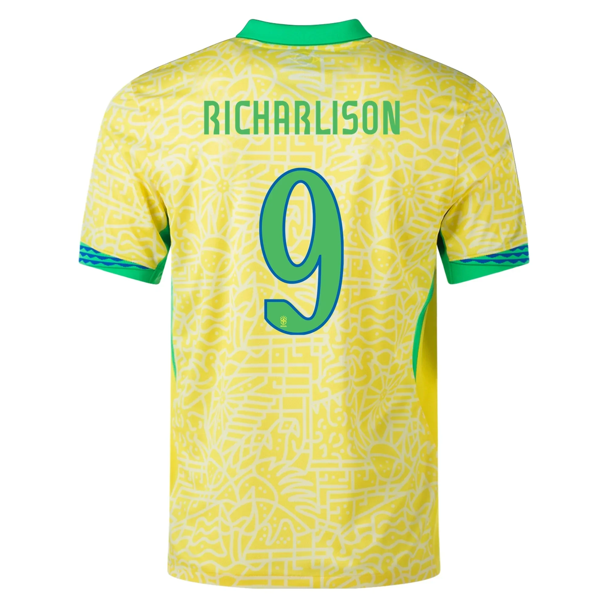 Brazil Authentic Richarlison Home Jersey 24/25 (Dynamic Yellow/Lemon Chiffon/Green Spark)