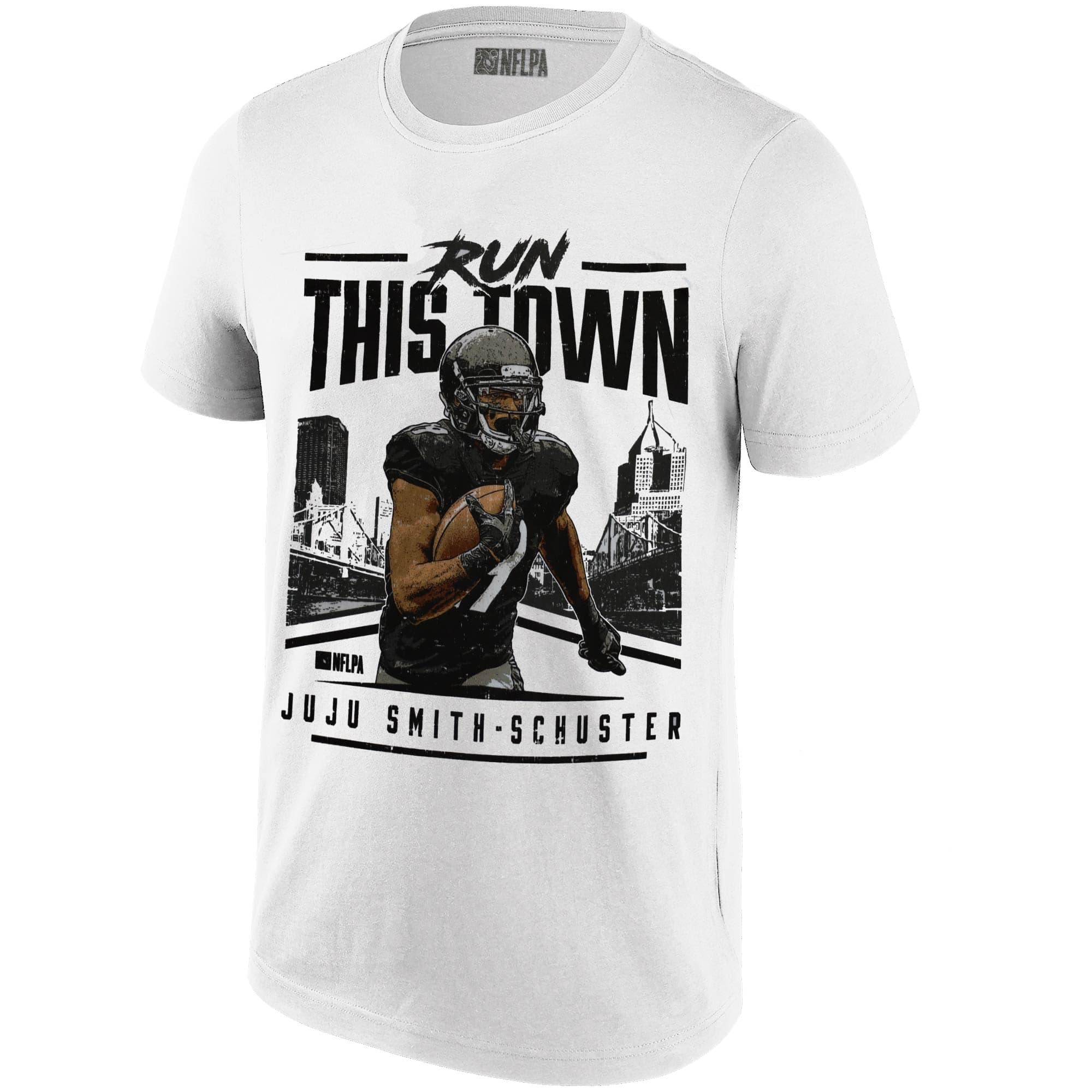 JuJu Smith-Schuster Pittsburgh Run This Town NFLPA T-Shirt White