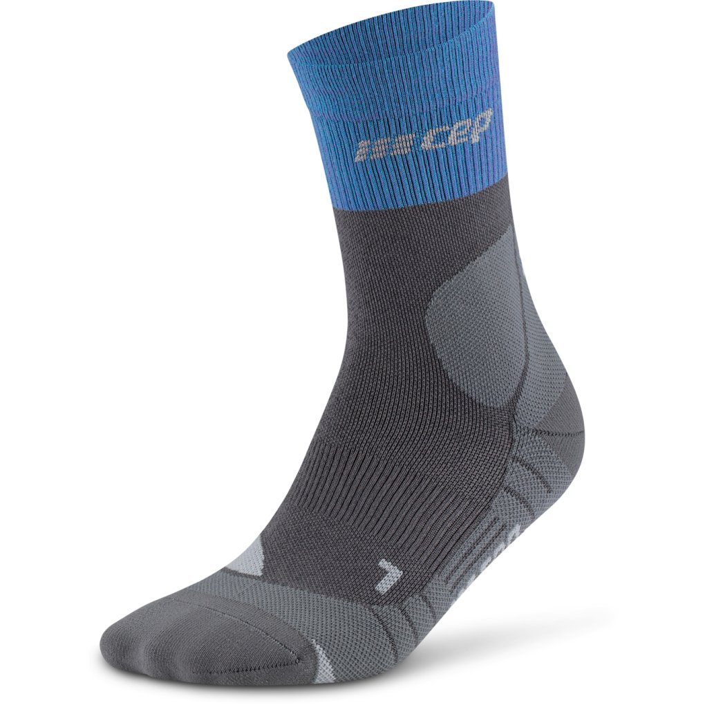 CEP Hiking Merino Mid Cut Compression Socks Men - blue/grey