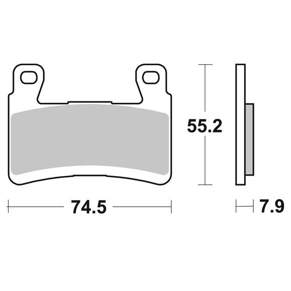 SBS 894DC Racing Carbon Front brake padsRef: 894DC / 894060
