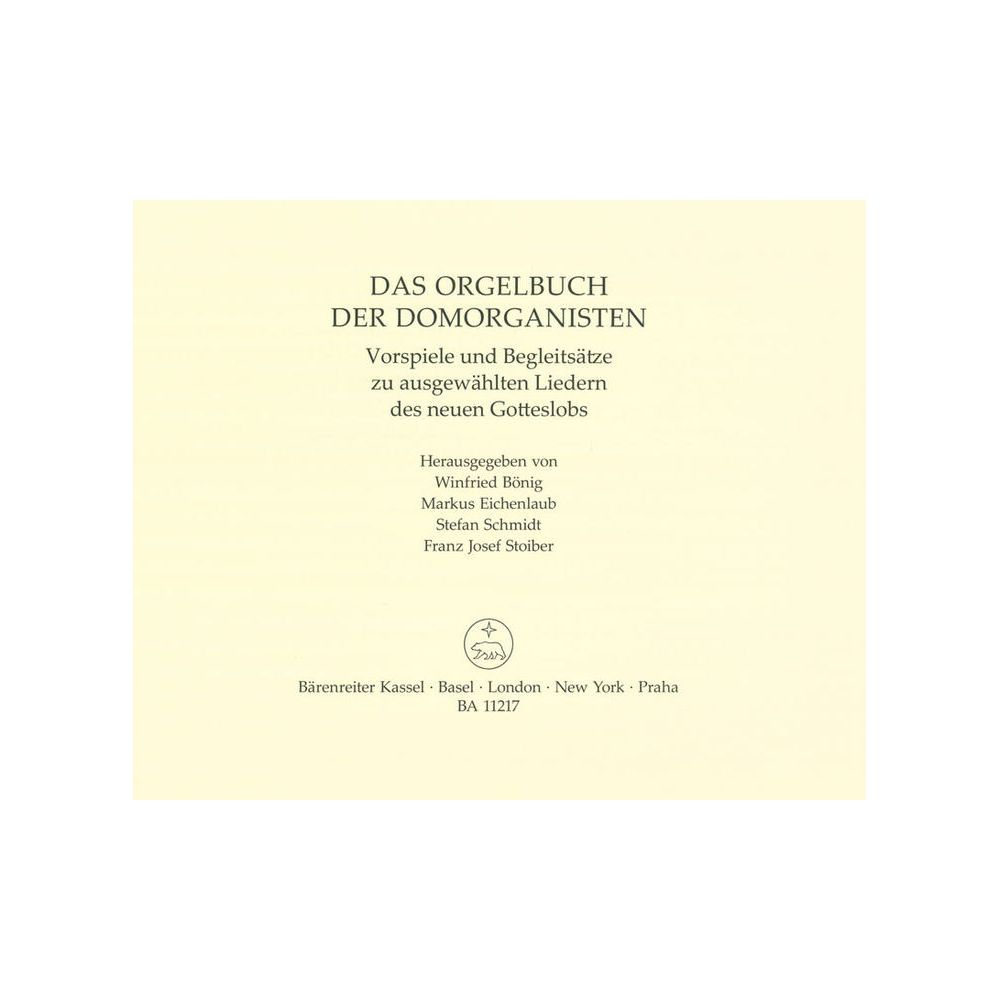 Bärenreiter Orgelbuch der Domorganisten – Thomann Ireland