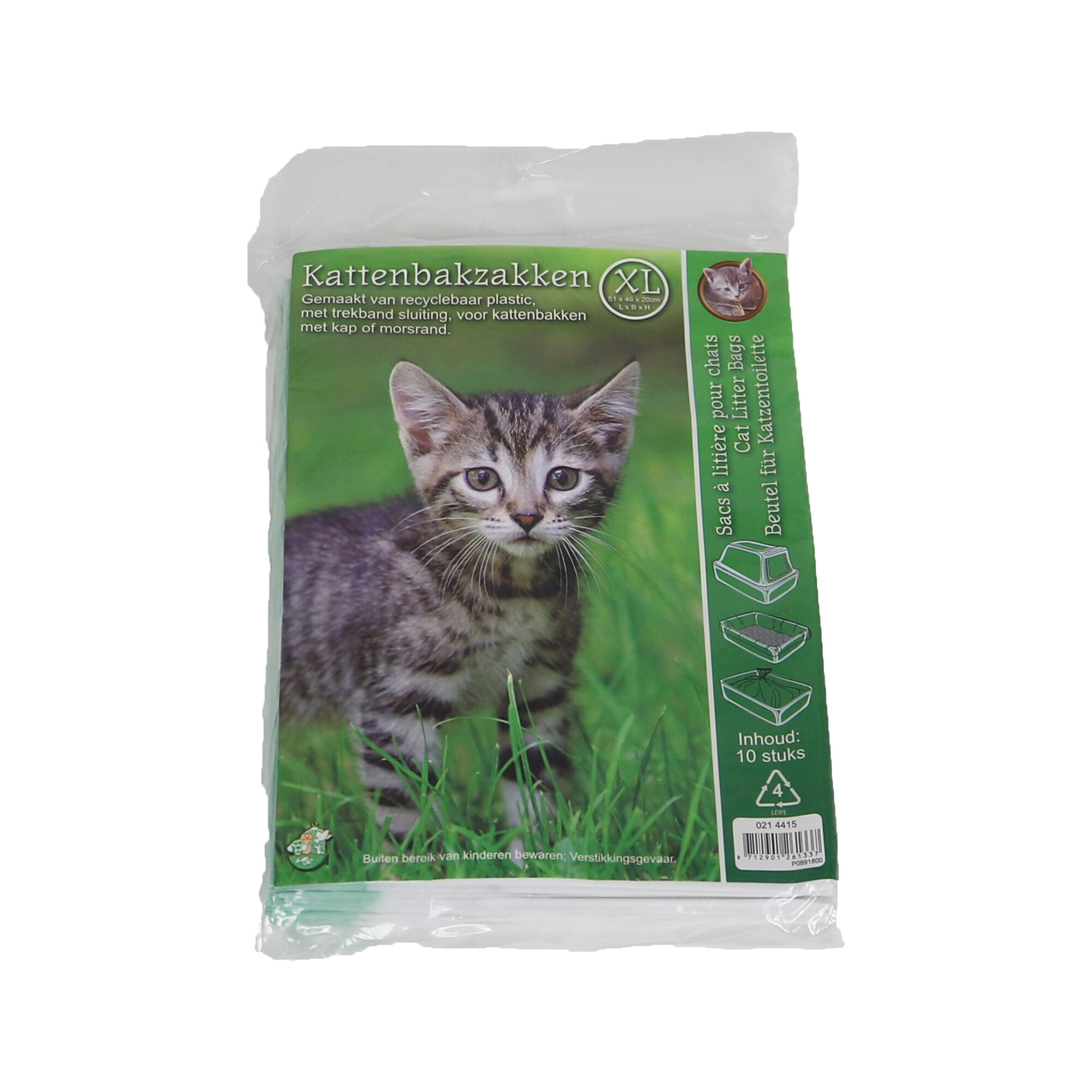 Boon Cat Litter Bag - White - XL - 51 x 20 x 46 cm - 10 pieces