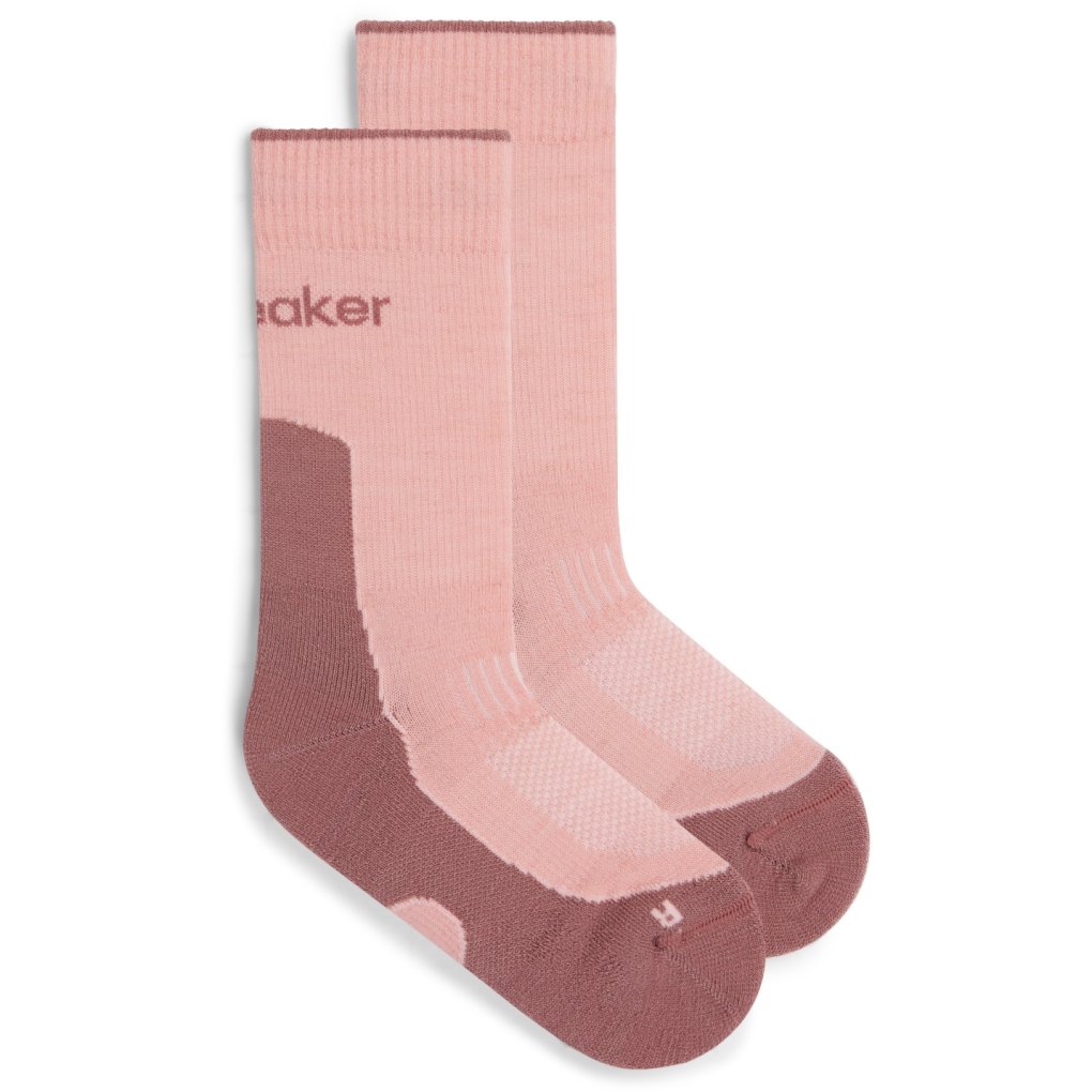 Icebreaker Merino Hike+ Light Crew Socks Women - Blush/Summit