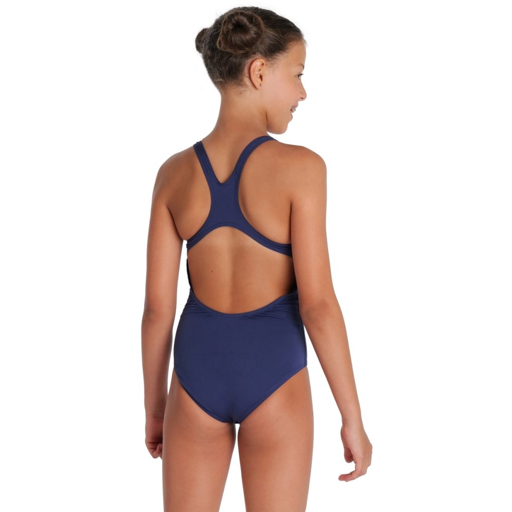 arena Performance Solid Team Swim Pro Swimsuit Girls - Navy/White