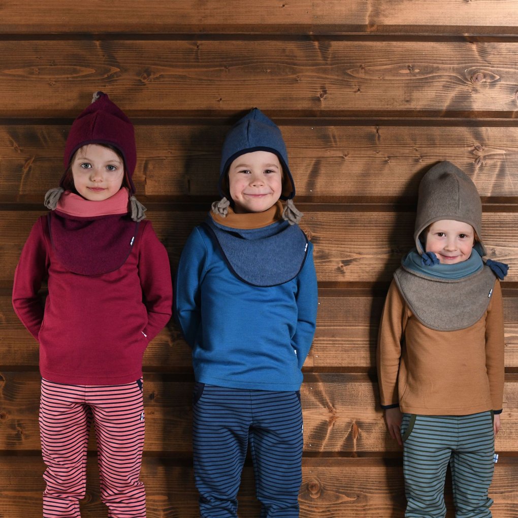 Finkid KAULUS WOOL Tube Scarf Kids - navy/dove