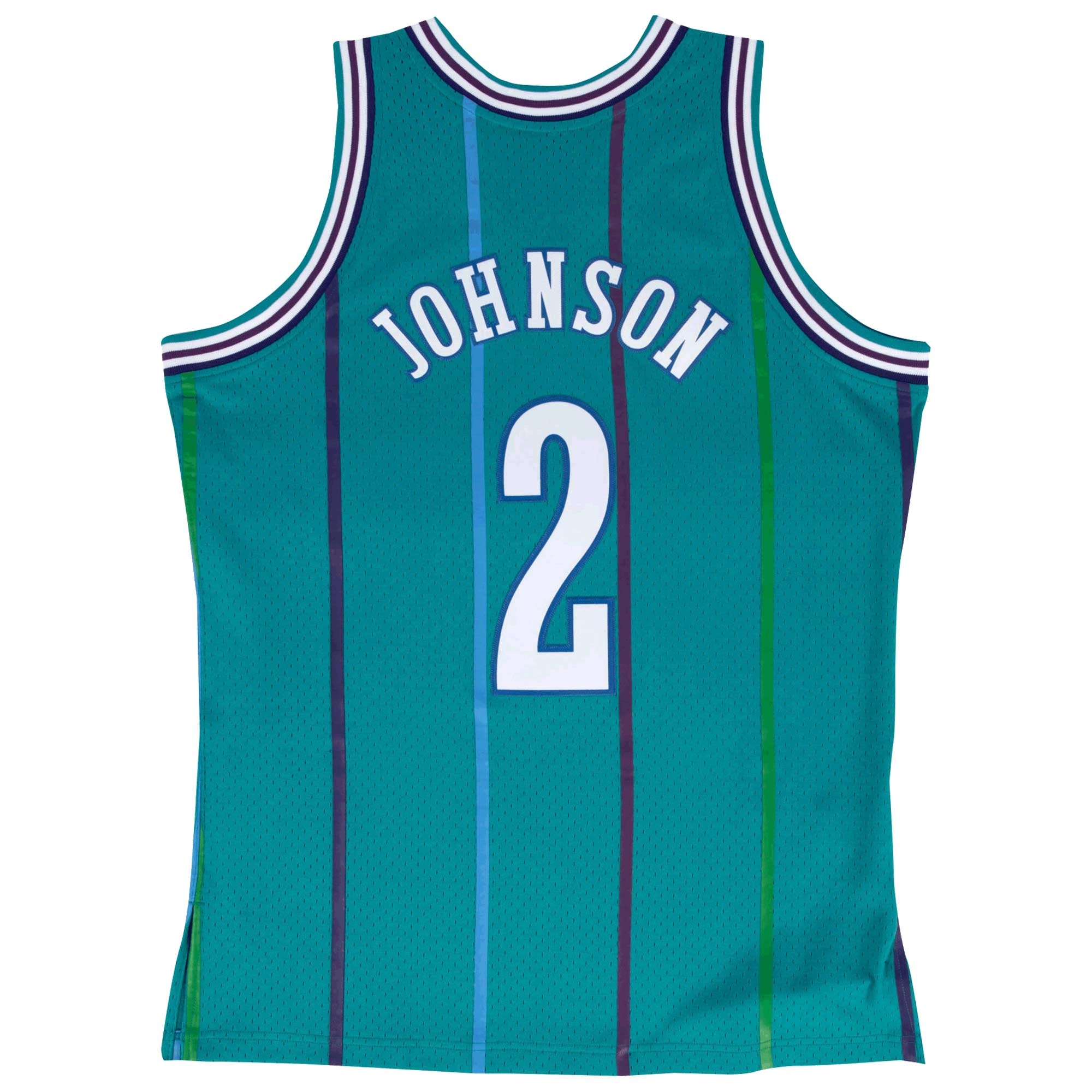 Larry Johnson #2 Charlotte Hornets 1992-93 Mitchell & Ness Swingman NBA Jersey Teal
