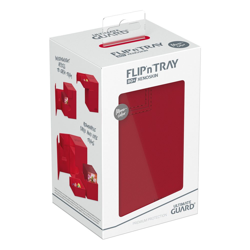 Ultimate Guard Flip'n'Tray Deck Case 80+ XenoSkin Monocolor - Red