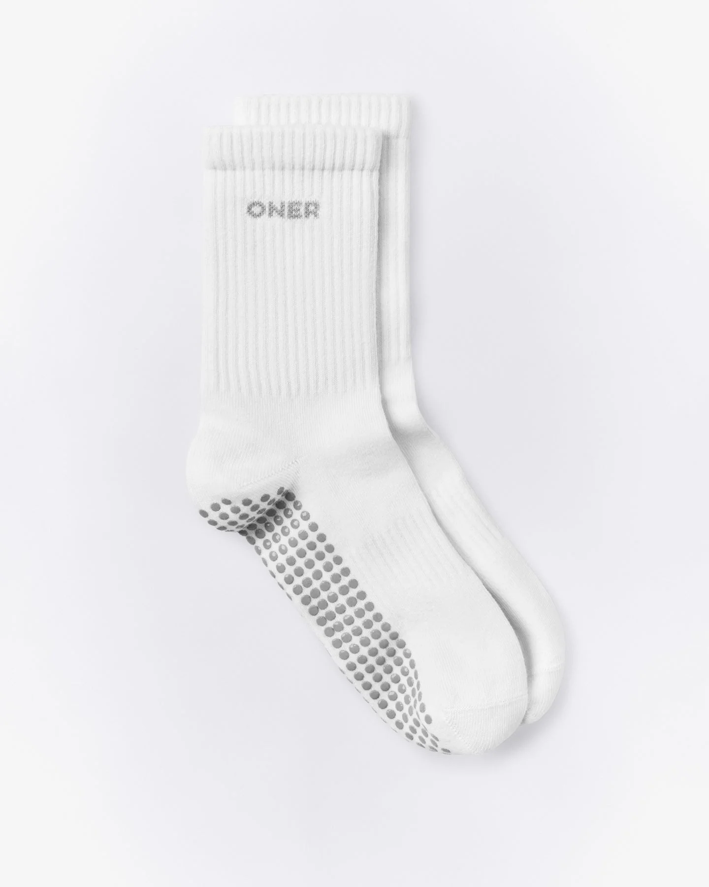 Pilates Grip Crew Socks 1 Pack | White