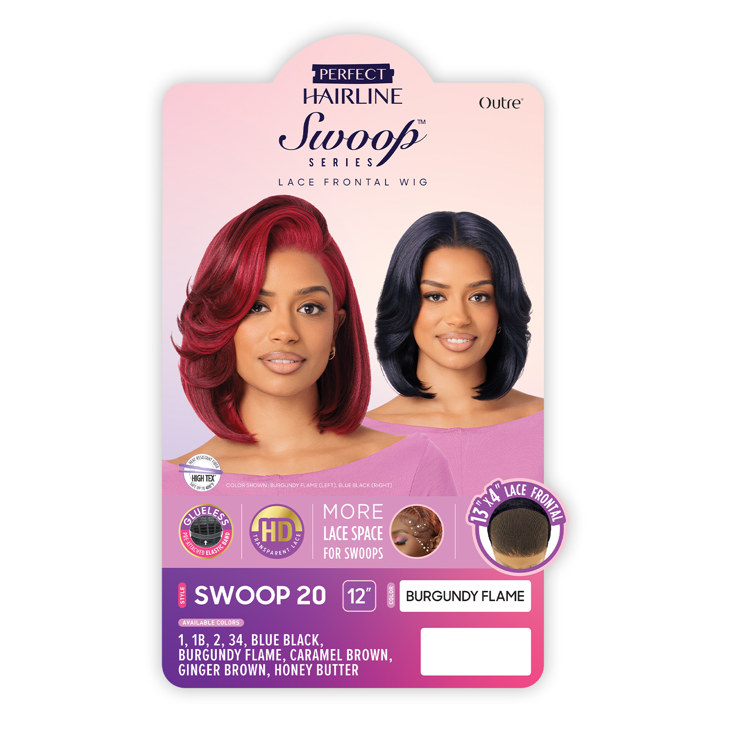 Outre HD Lace Frontal Wig Perfect Hairline Glueless Fully Hand-Tied 13X4 Swoop Series Swoop20