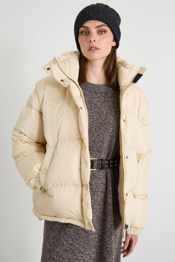 Wool braided beanie hat - ANTHRACITE