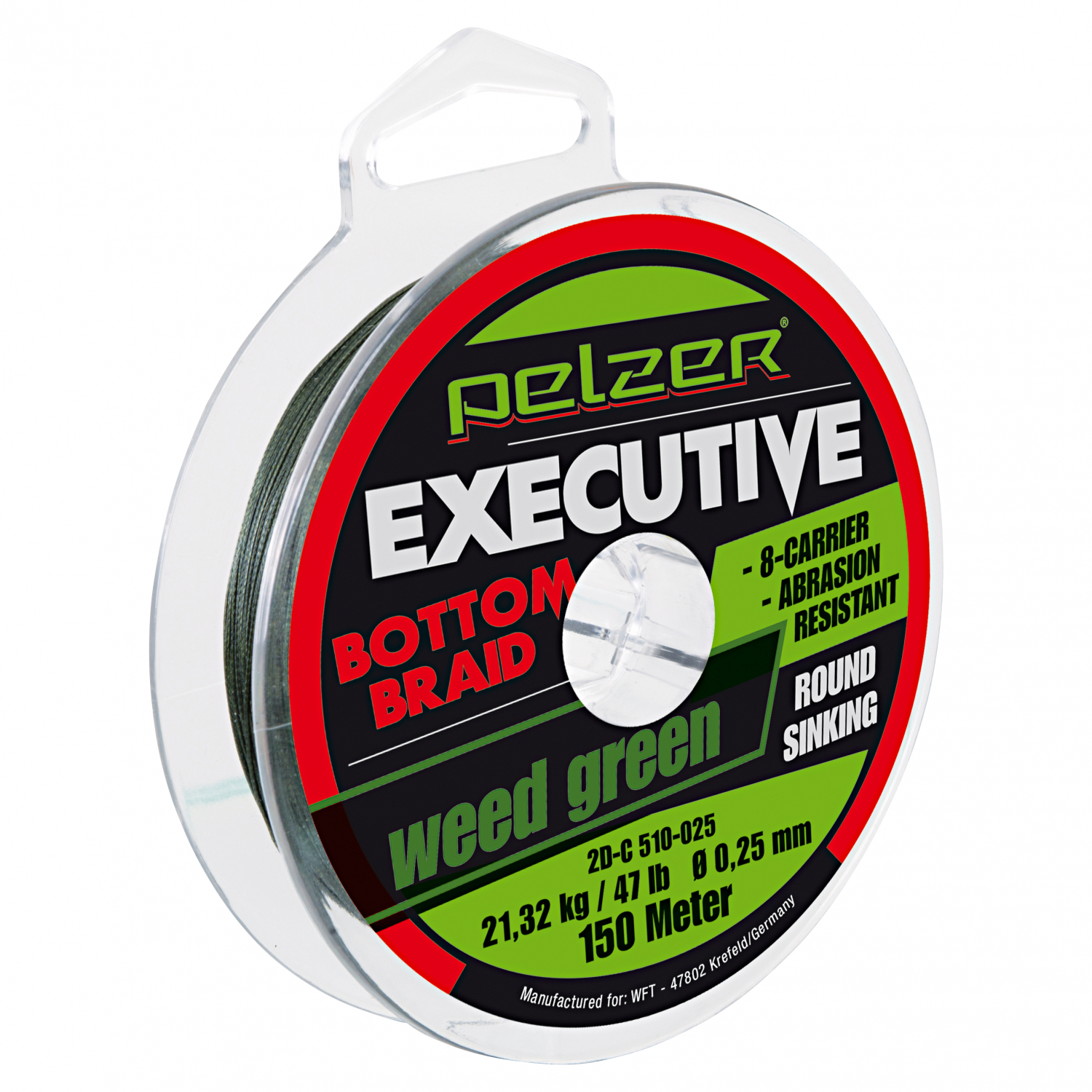 Pelzer Fishing Line Executive Bottom Braid (dark green, 600 m)