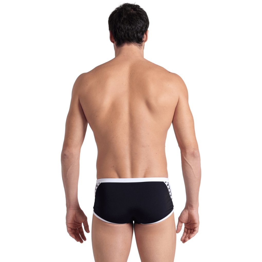 arena Performance Icons Solid Low-Waist Swim Shorts Men - Black/White