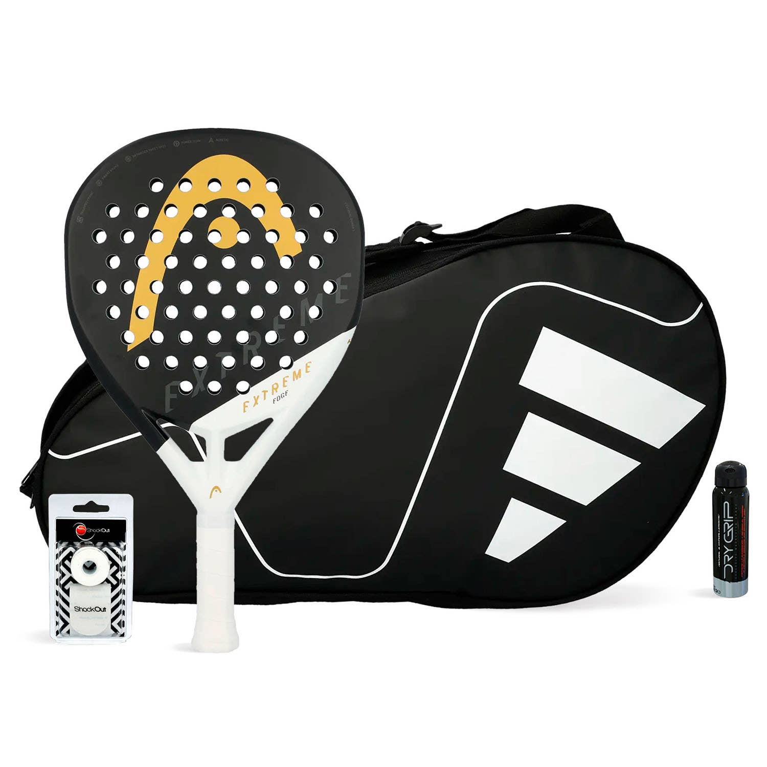 PACK HEAD EDGE EXTREME BLACK PADEL BAG ADIDAS CARBON CTR WHITE