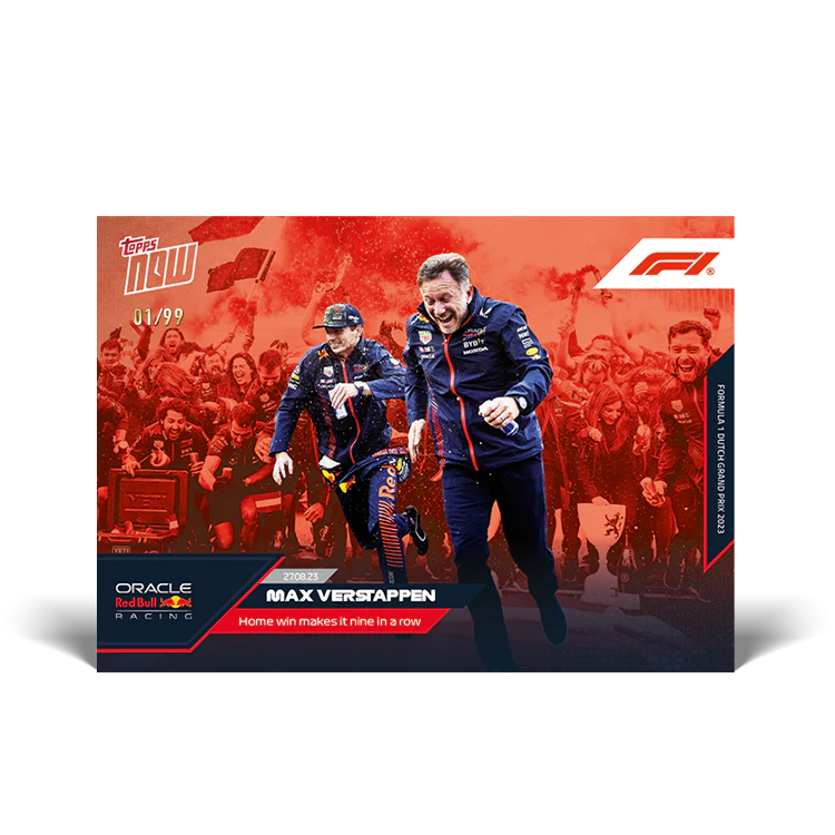 Topps UK - Max Verstappen - Home win makes it nine in a row - F1 TOPPS NOW® Card #40