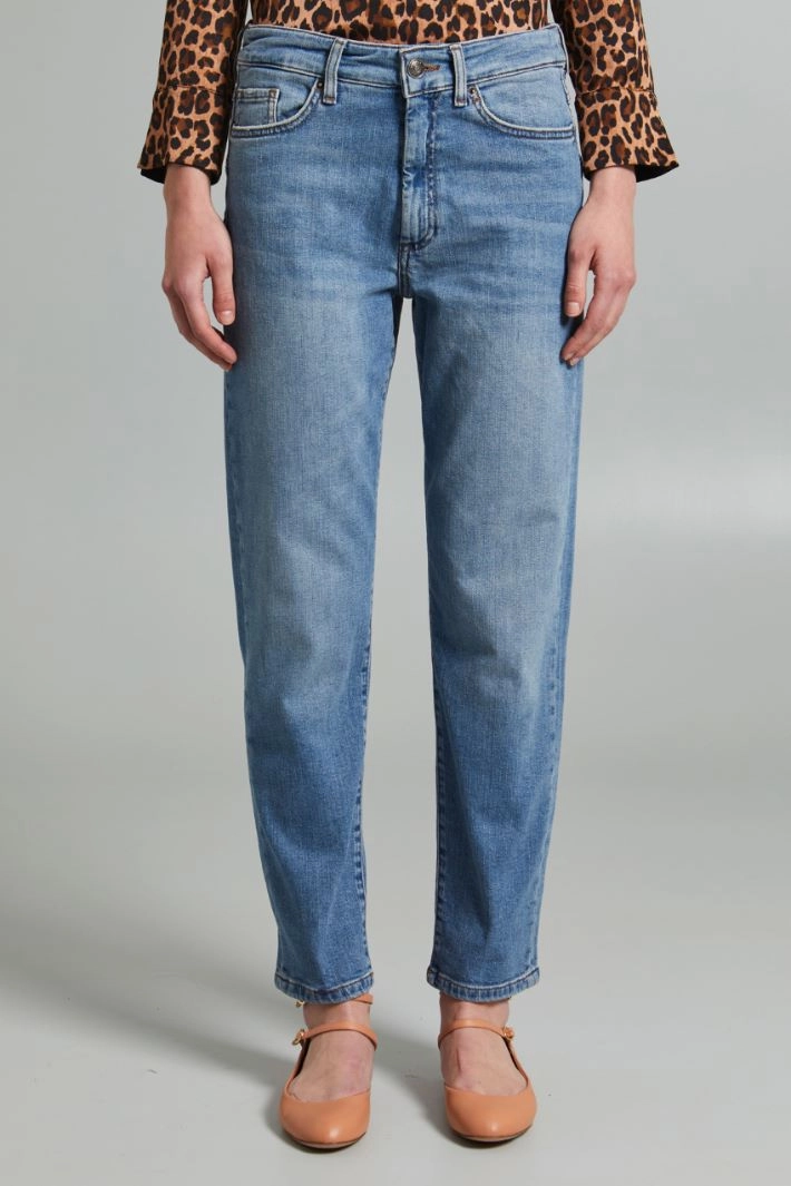 Baggy jeans with five pockets - DENIM LIGHT BLUE