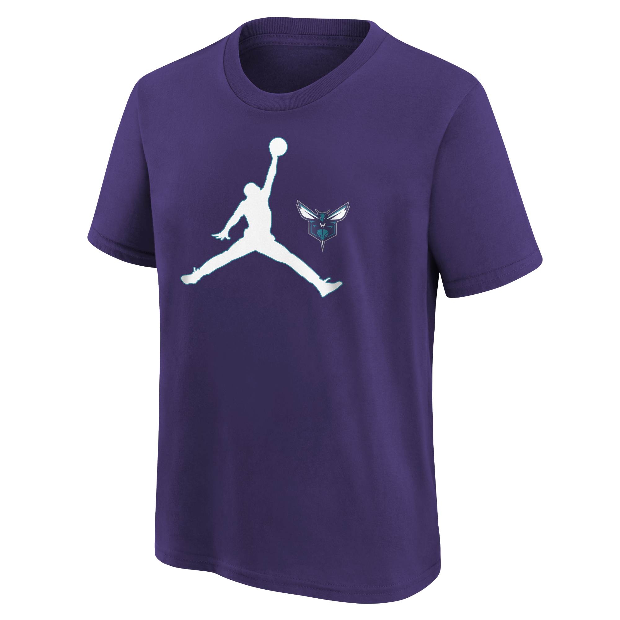 Charlotte Hornets Jordan Jumpman Logo NBA T-Shirt Purple (YOUTH)