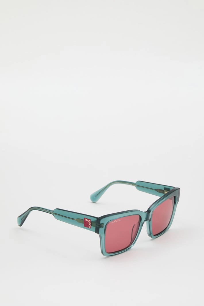 Square glasses - GREEN