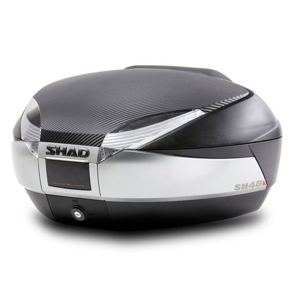 Shad SH48 top case + BACKREST + Universal CARBON COVER - GrayRef: SHD0B48406R / PACKSH48406R