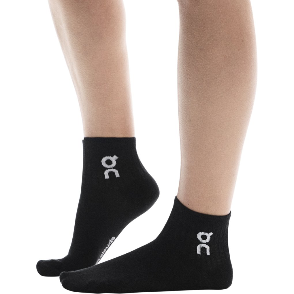On Logo Mid Socks Unisex - 3-Pack - Black