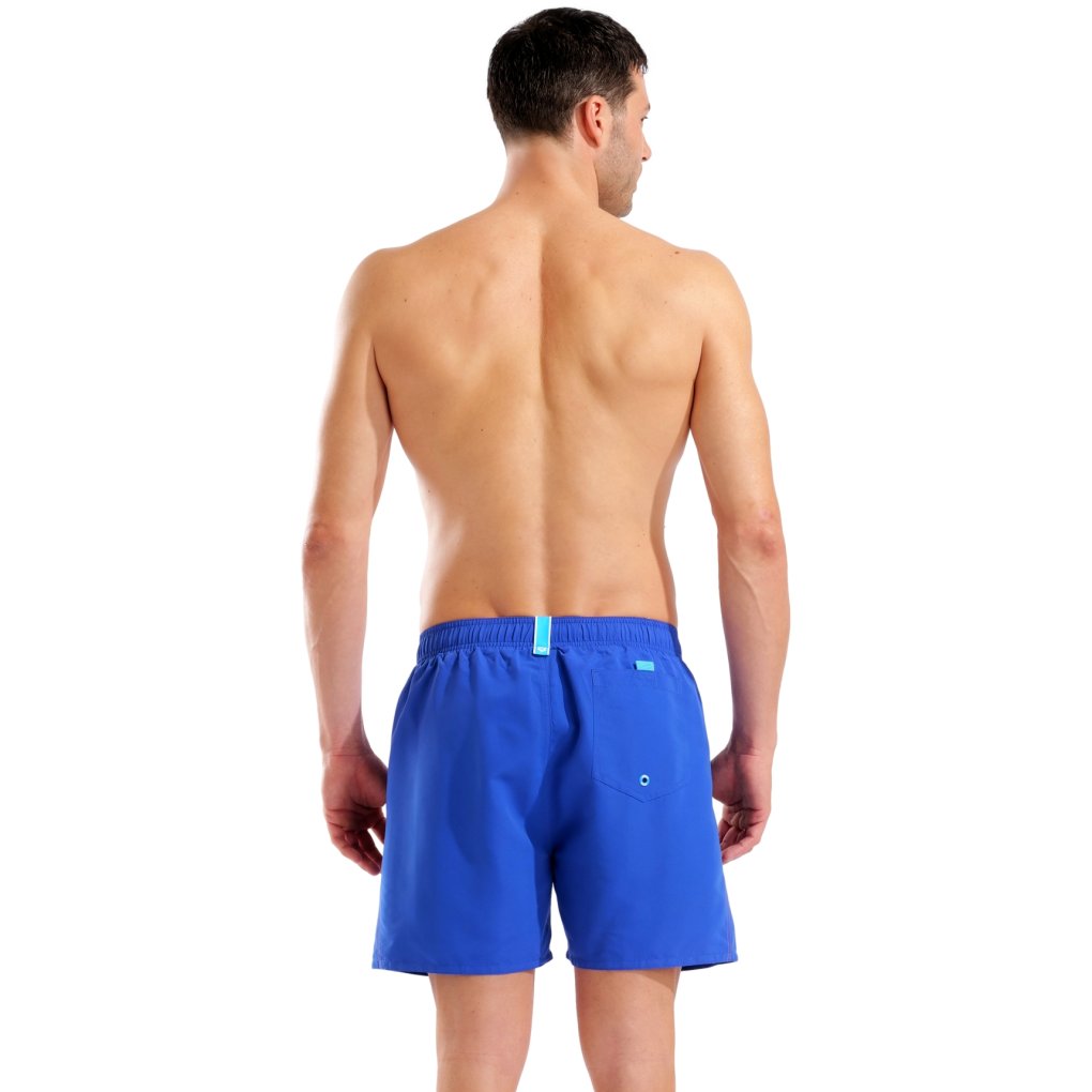 arena Fundamentals R Boxer Beach Shorts Men - Neon Blue/Team Orange
