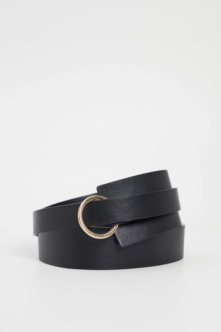 Shaped coated fabric belt - BLACK