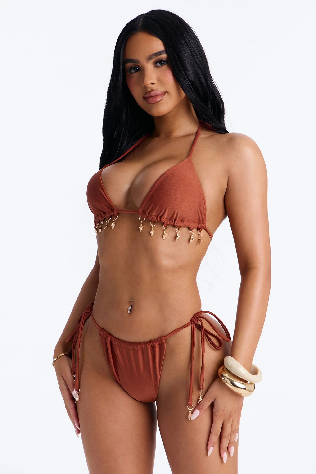 Collect Shells By The Shore 2 Piece Bikini - Brown