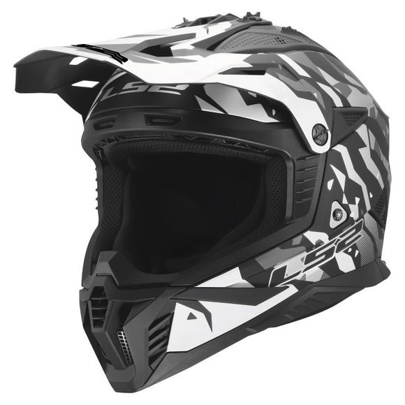 LS2 MX708 FAST II GROTESK 2026 cross helmet - Black / GrayRef: LS1298