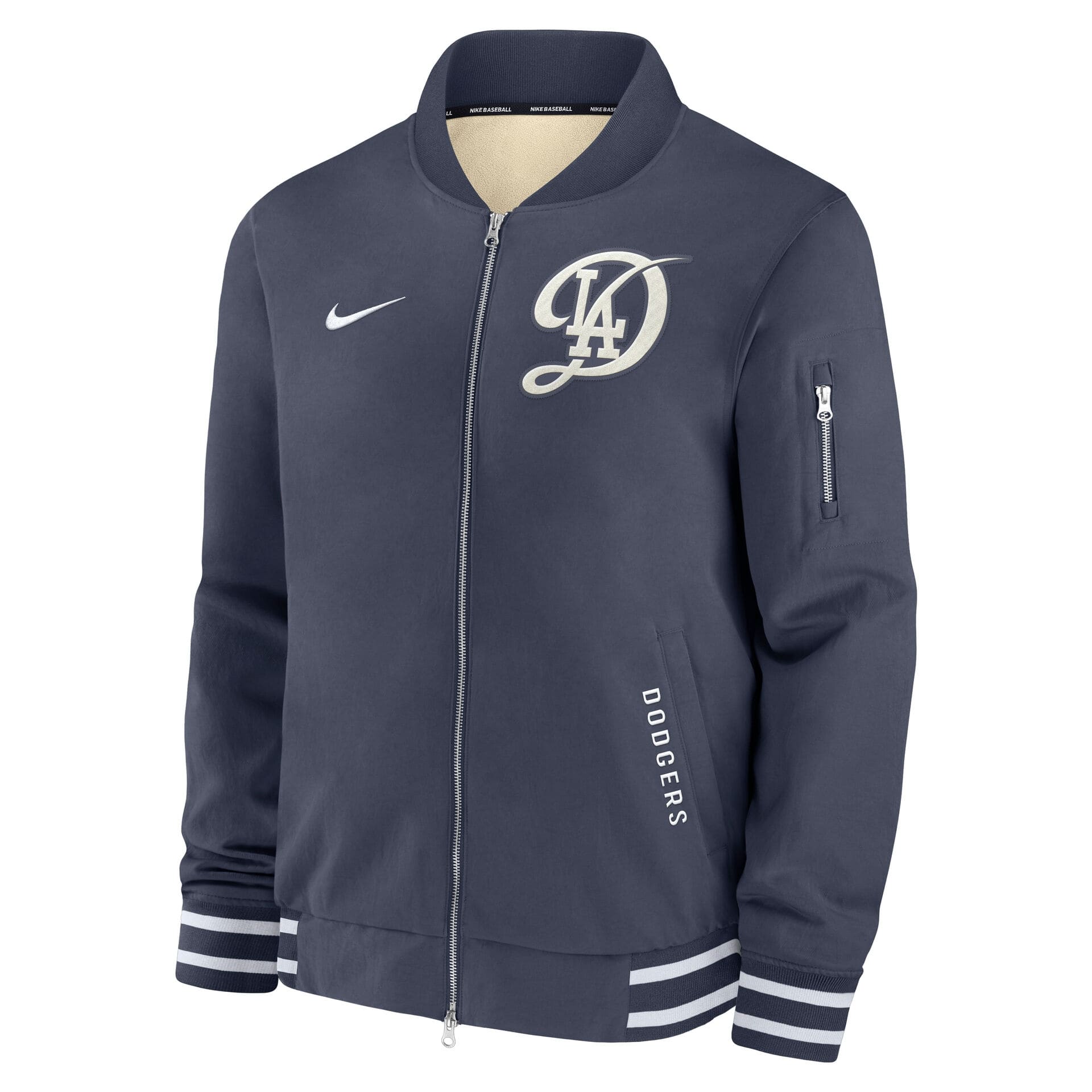 Los Angeles Dodgers City Connect 2026 MLB Authentic Dugout Bomber Jacket Navy