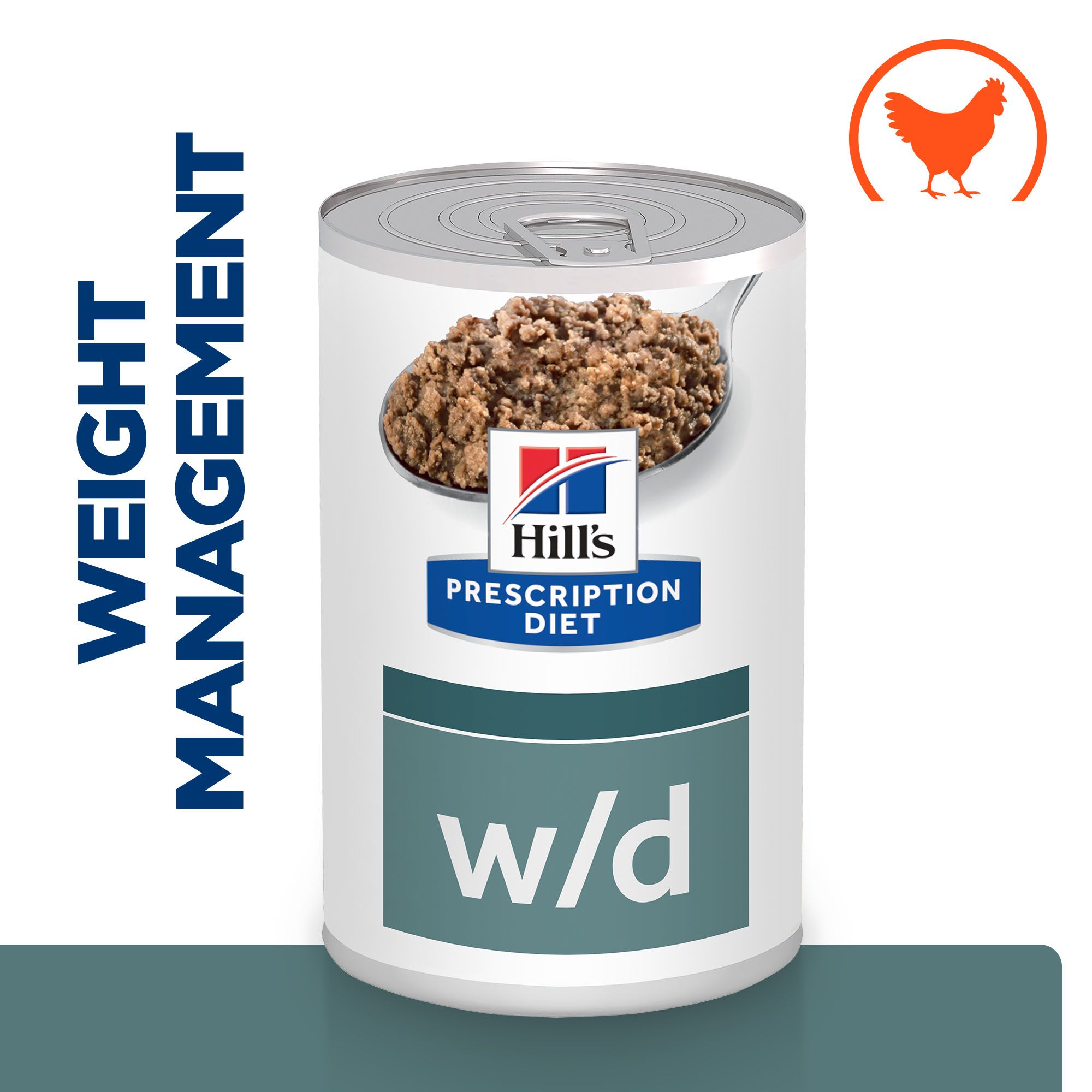 Hill's w/d Low Fat/Diabetes/Colitis - Canine - Tins - Chicken - 12 x 370 g