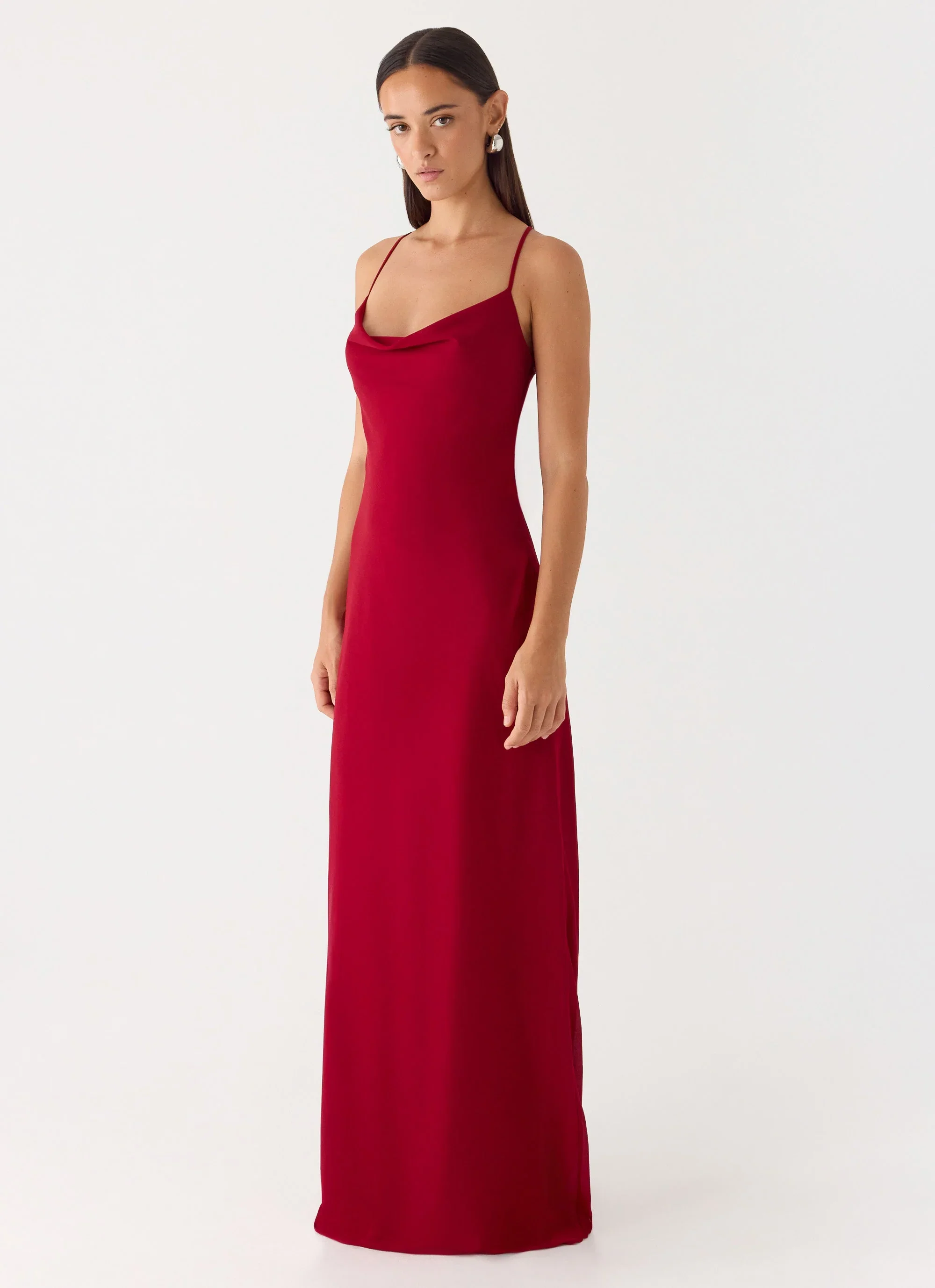 Saria Maxi Dress - Deep Red