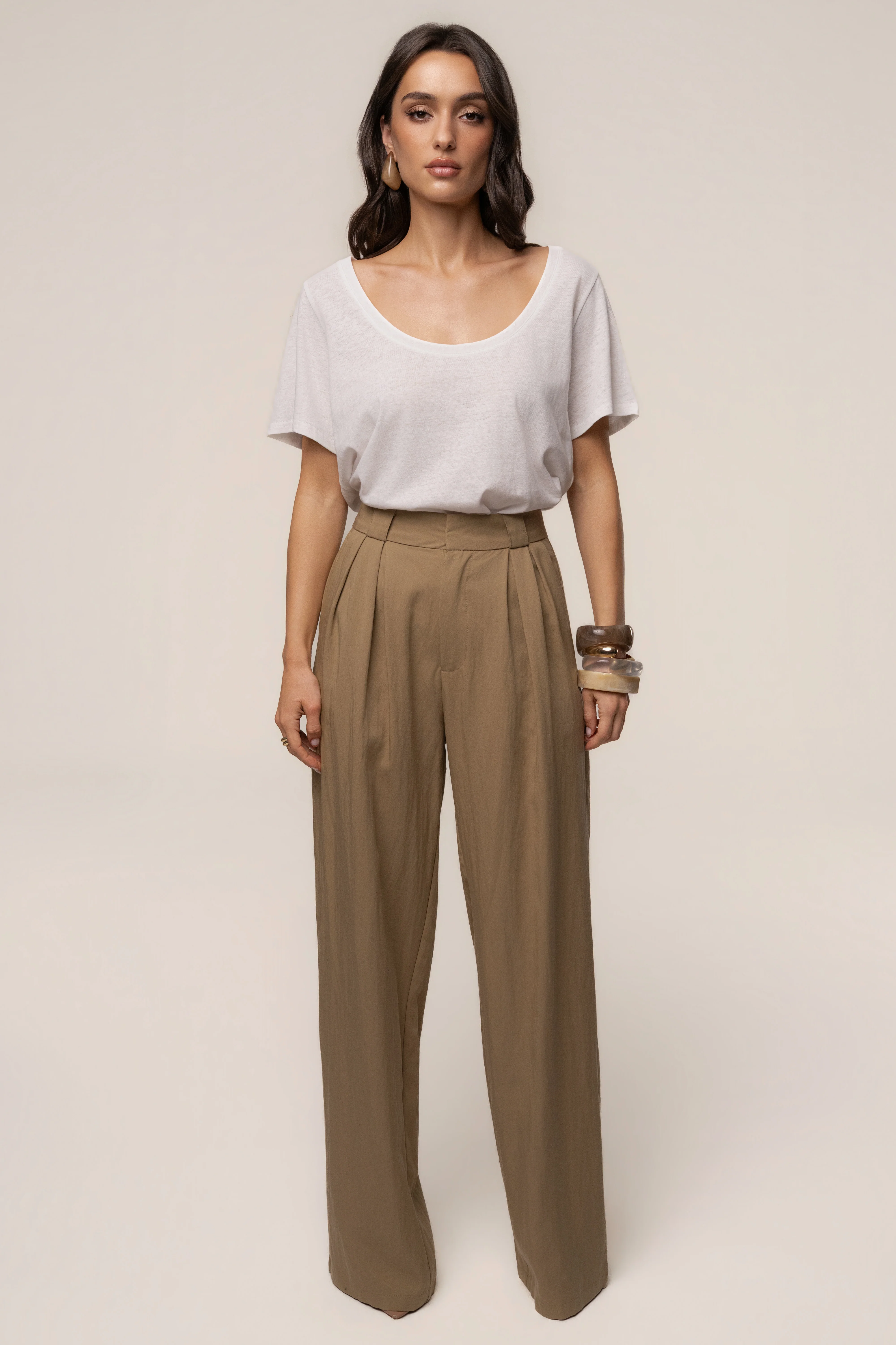 White At Ease Scoop Top