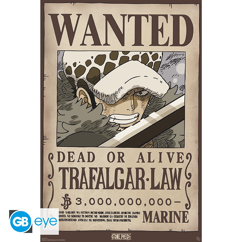 ONE PIECE Poster Wanted Law Wano (91.5x61cm)