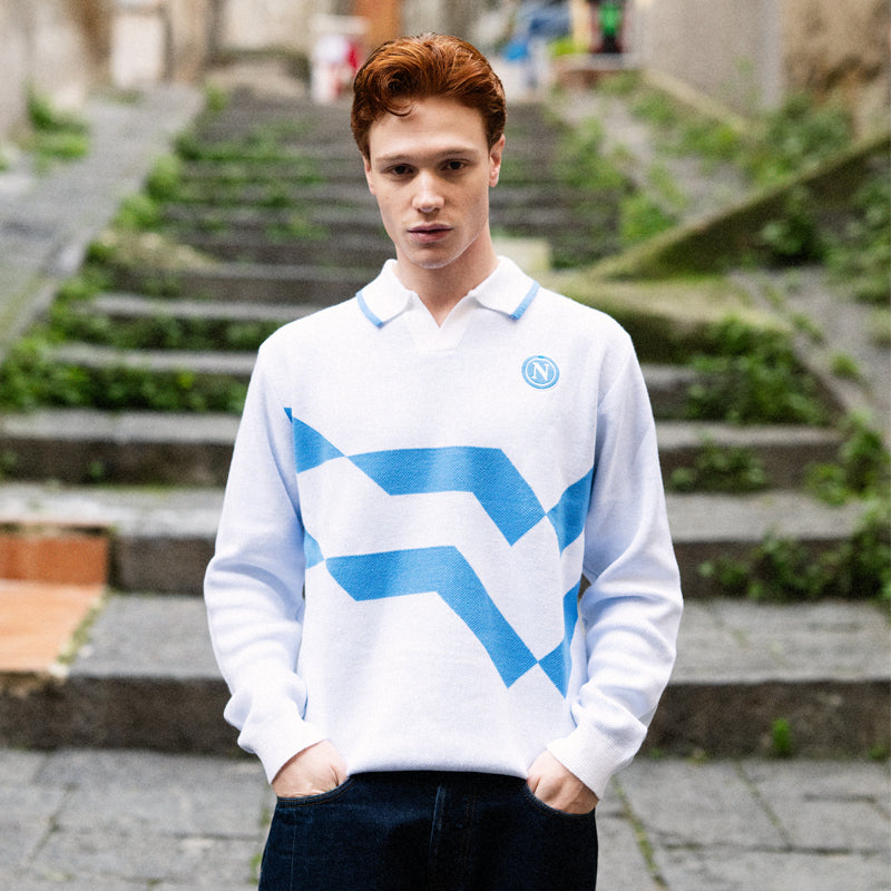 SSC Napoli White Retro Jumper