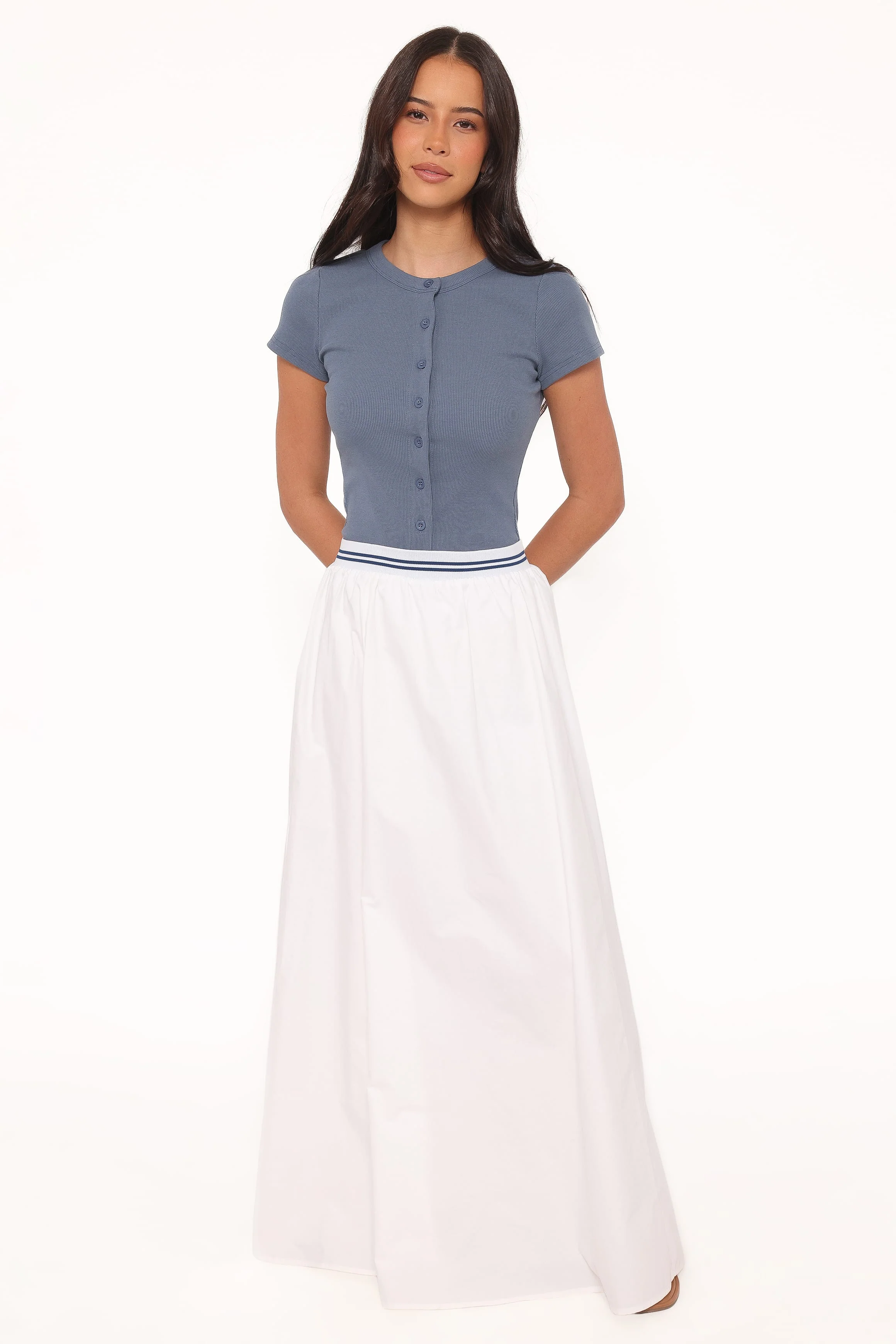 Christine Maxi Skirt - White