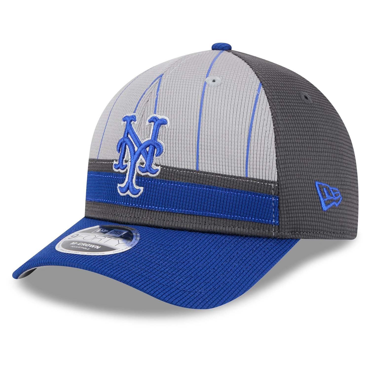 New York Mets Colorway 2025 MLB Batting Practice 9FORTY M-Crown Snapback Cap Gray