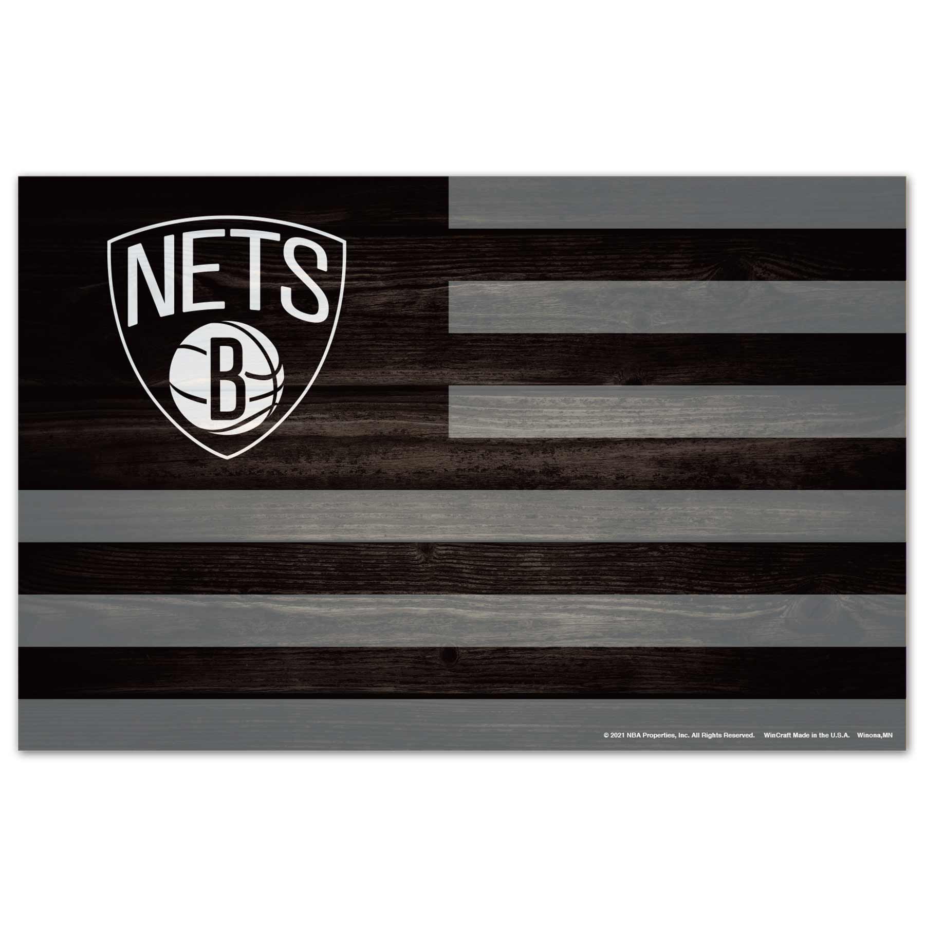 Brooklyn Nets Americana WinCraft NBA Wood Sign
