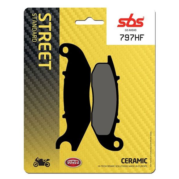 SBS 797HF Organic Front Brake PadsRef: 797HF / 797000