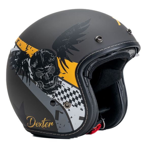 Casque jet Dexter ELEMENT SKULL - GrisRef : DX0716