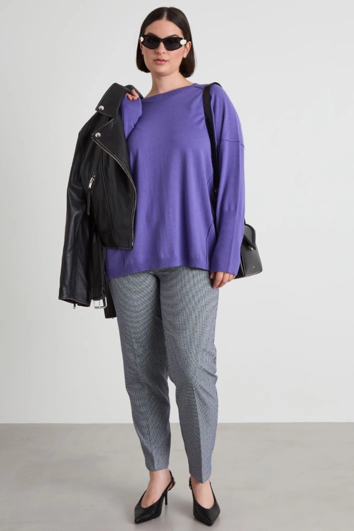 Crew neck sweater - PURPLE