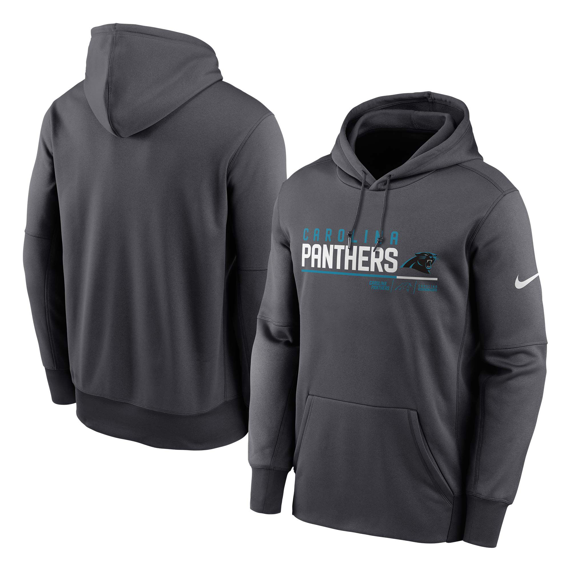 Carolina Panthers Community Therma Dri-FIT NFL Hoodie Anthracite
