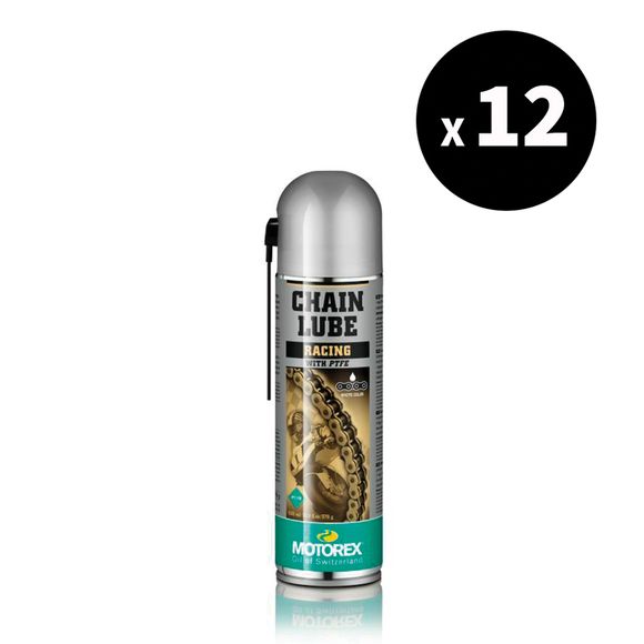 Produit d'entretien Motorex Lubrifiant chaîne Chainlube Racing - spray 500ml x12 UniverselRef : MX00182A / 3062633