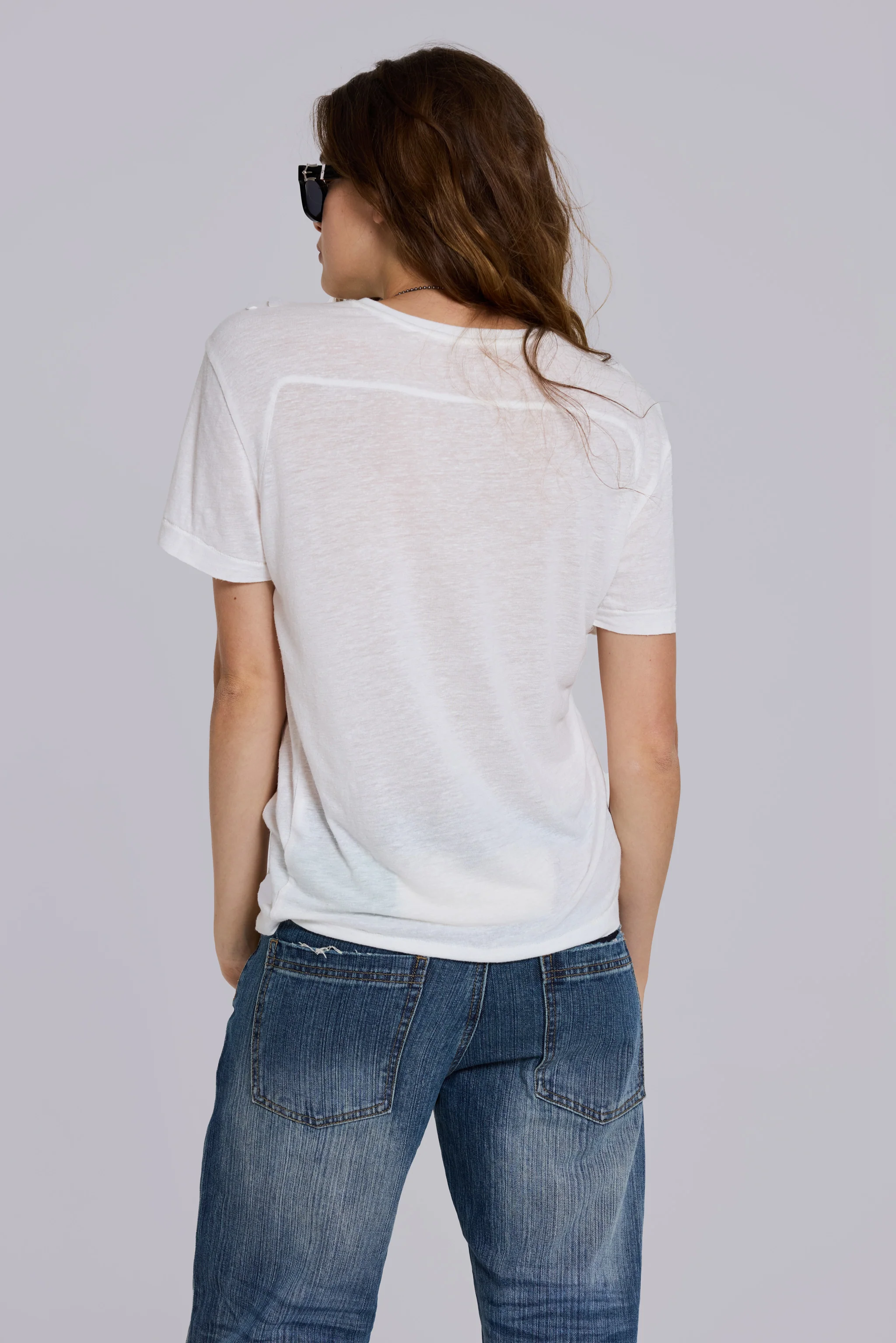 Linen V-Neck T-Shirt