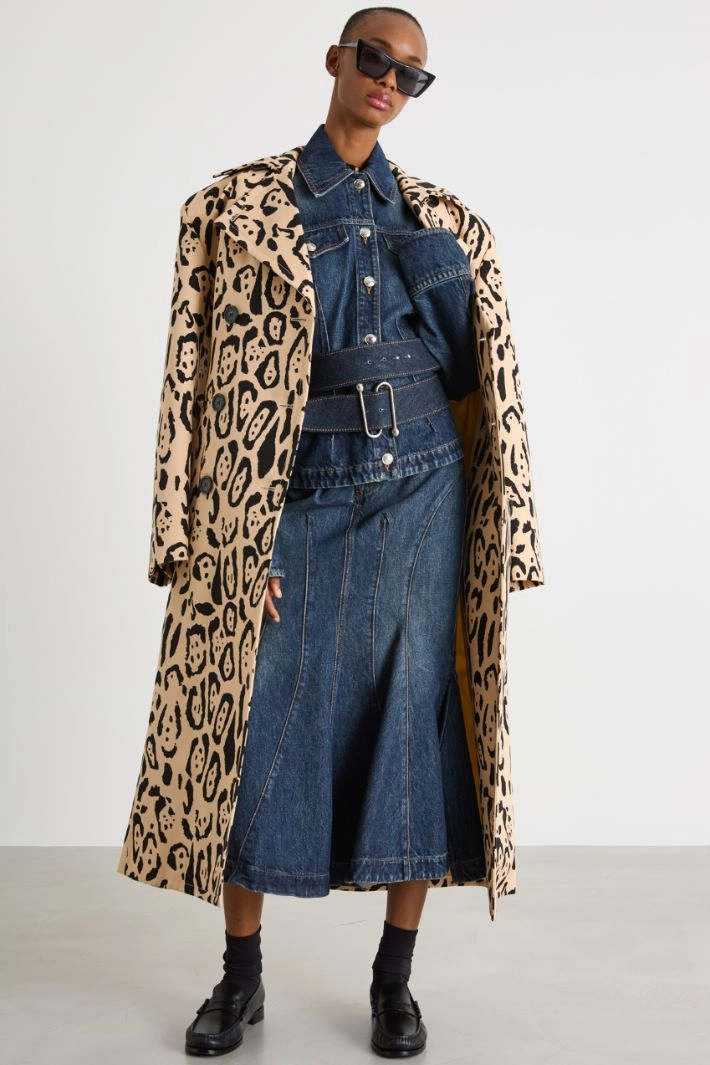 Denim mermaid skirt - BLUE