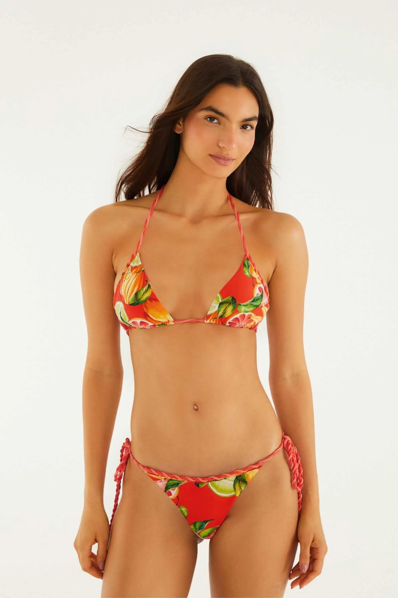 Red Fruits Rope Ties Bikini Bottom