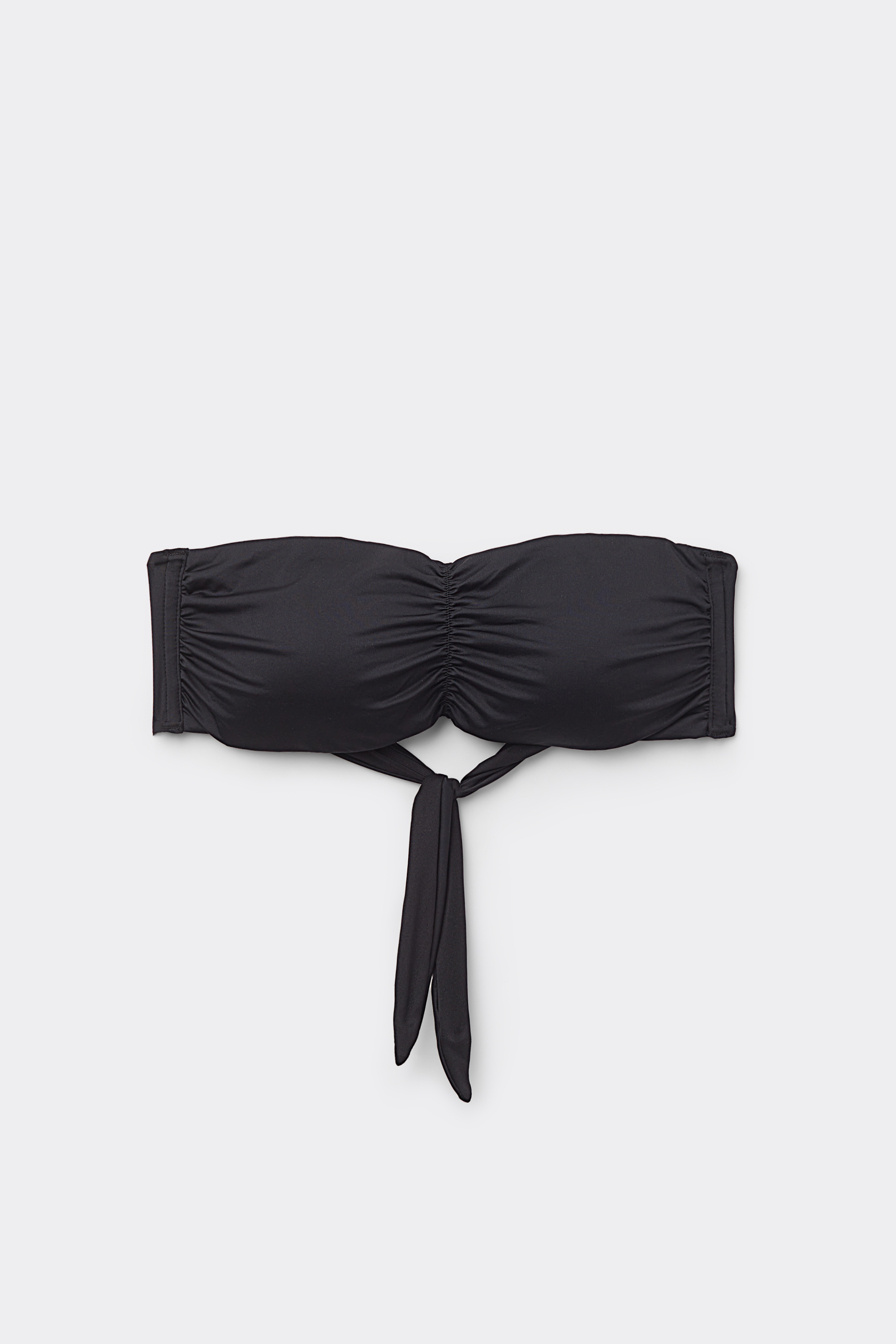 Recycled Bandeau Bikini Top with Removable Padding and Gathering